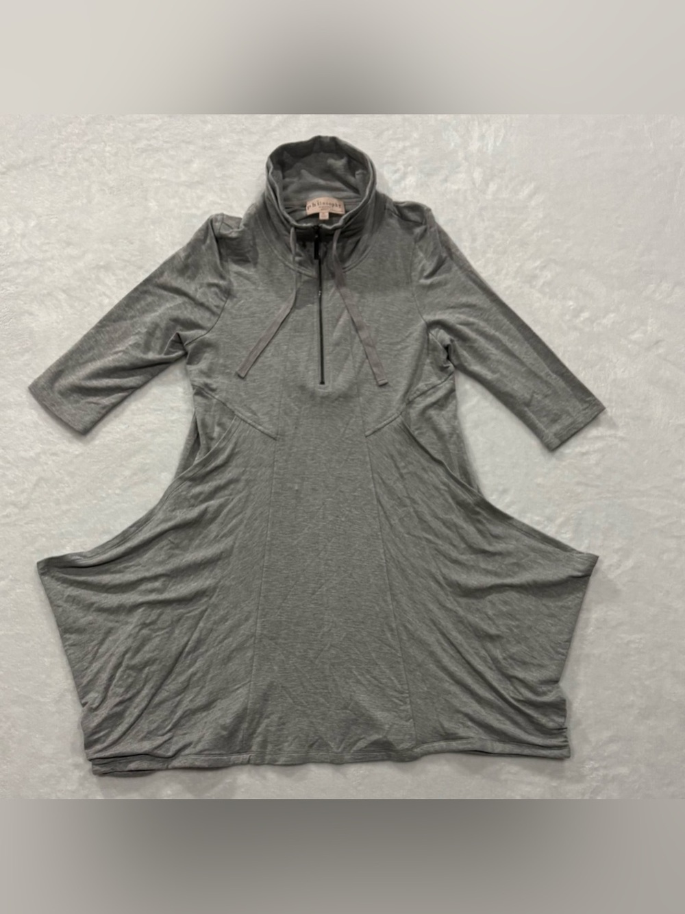 Philosophy 1/4 Zip Grey Slouchy Pocket Athletic Dress Women's size PL